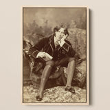Oscar Wilde - Napoleon Sarony Art Print / Canvas Sepia-toned Portrait Print Oscar Wilde Dark Velvet Jacket Wilde, Napoleon Sarony, Albumen