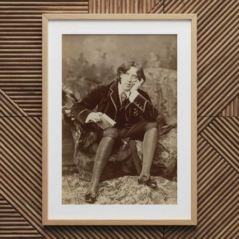Oscar Wilde - Napoleon Sarony Art Print / Canvas Sepia-toned Portrait Photograph Oscar Wilde Dark Velvet Jacket Wilde, Napoleon Sarony,