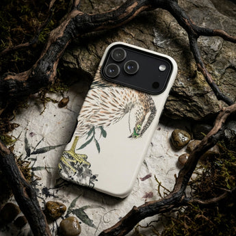 Osprey - Numata Kashu Meiji Bird Phone Case Cream-colored Phone Case Detailed Illustration Bird Intricate Feather Numata Kashu, Osprey