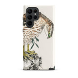 Osprey - Numata Kashu Meiji Bird Phone Case Samsung Galaxy S22 Ultra / Matte White Phone Case Detailed Illustration Bird Brown Black Numata