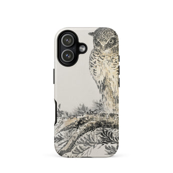 Búho y Abeto - Funda para Iphone de Numata Kashu Kachō-e, 17 / Mate, Fundas para Teléfonos Móviles, Toby Leon