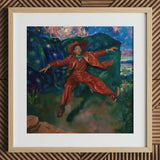 Paint the Town - Gay Country Music Star kunstprint / Canvas, 12x12’’ / 31x31cm / Naturelkleurige lijst / Passe-partout, Posters, prints & visuele kunstwerken,
