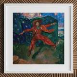 Paint the Town - Gay Country Music Star Art Print / Canvas Vibrant Framed Painting Man Red Suit Hat Starry, Magic, Prints