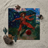 Paint the Town - Gay Country Music Star Art Print / Canvas Vibrant Red Satin Suit Hat Worn Man Starry, Magic, Prints