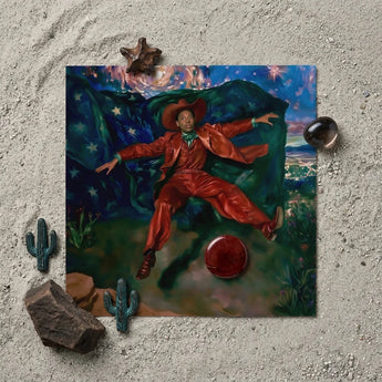 Paint the Town - Gay Country Music Star Art Print / Canvas Vibrant Red Satin Suit Hat Worn Man Starry, Magic, Prints