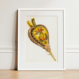 Painted Bellows - Ella Josephine Sterling Folk Art Print / Canvas, 12x16’’ / 31x41cm / White Frame / Matboard, Posters Prints & Visual