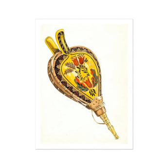 Painted Bellows - Stampa folk art di Ella Josephine Sterling / Tela, 12x16’’ / 31x41cm / Senza cornice / Bordo bianco, Posters Prints & Visual