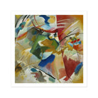 Painting with Green Center - Wassily Kandinsky Art Print, Abstract Painting Dynamic Brushstrokes Vibrant Greens Blues Reds
