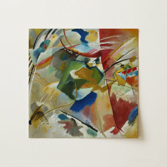 Painting with Green Center - Wassily Kandinsky Art Print / Canvas, 12x12’’ / 31x31cm / Unframed / no Border, Posters Prints & Visual