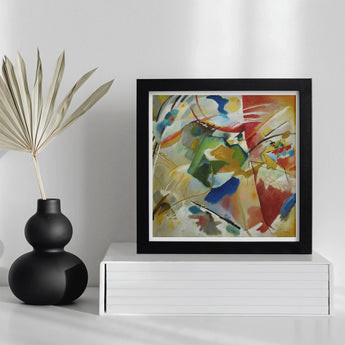 Painting with Green Center - Wassily Kandinsky Art Print / Canvas Abstract Artwork Vibrant Splashes Blue Red Yellow Vasily, Kandinsky’s