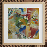 Painting with Green Center - Wassily Kandinsky Art Print / Canvas Vibrant Abstract Painting Light Wood Frame Bold Strokes Vasily Kandinsky,