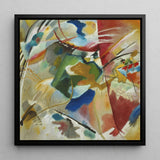 Painting with Green Center - Wassily Kandinsky Art Print / Canvas Vibrant Abstract Sleek Black Frame Bold Strokes Vasily, Kandinsky’s
