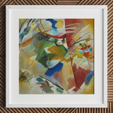 Painting with Green Center - Wassily Kandinsky Art Print / Canvas Vibrant Abstract White Frame Bold Strokes Vasily, Kandinsky’s