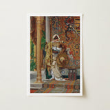 Palace Guard - Antonio Fabrés Orientalism Art Print / Canvas Framed Classical Painting Ornate Gold-accented Interior Richly Fabrés’s,