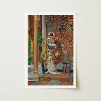 Palace Guard - Antonio Fabrés Orientalism Art Print / Canvas Framed Classical Painting Ornate Gold-accented Interior Richly Fabrés’s,
