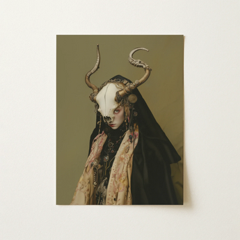 Pandora - Dark Priestess Art Print / Canvas, 12x16’’ / 31x41cm / Unframed / no Border, Posters Prints & Visual Artwork, Toby Leon