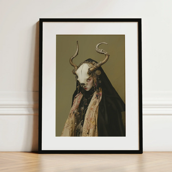 Pandora - Dark Priestess Art Print / Canvas, Dark Priestess Art, Skull Mask Locked, Specter Torn