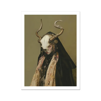 Pandora - Dark Priestess Art Print / Canvas, Dark Priestess Art, Skull Mask Locked, Specter Torn
