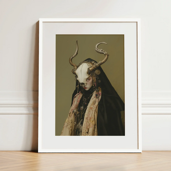 Pandora - Dark Priestess Art Print / Canvas, Dark Priestess Art, Skull Mask Locked, Specter Torn