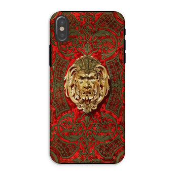Panel in Buhl - Matthew Digby Wyatt Phone Case Iphone Xs / Matte Ornate Phone Case Golden Grotesque Face Surrounded Intricate Matthew Digby