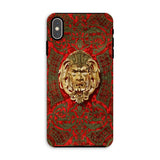 Panel in Buhl - Matthew Digby Wyatt Phone Case Iphone Xs Max / Matte Ornate Phone Case Golden Grotesque Face Red Green Matthew Digby Wyatt,