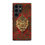 Panel in Buhl - Matthew Digby Wyatt Phone Case Samsung Galaxy S24 Ultra / Matte Red Gold Ornate Phone Case Detailed Golden Lion Matthew
