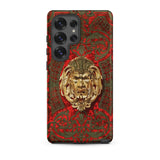 Panel in Buhl - Matthew Digby Wyatt Phone Case Samsung Galaxy S25 Ultra / Matte Red Gold Ornate Phone Case Detailed Lion’s Head Matthew