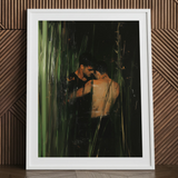 Paradise - Gay Indian Lovers Tryst Art Print / Canvas, 24x32’’ / 61x81cm / White Frame / Matboard, Posters Prints & Visual Artwork, Toby