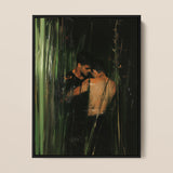 Paradise - Gay Indian Lovers Tryst Art Print / Canvas, 12x16’’ / 31x41cm / Black Frame, Posters Prints & Visual Artwork, Toby Leon