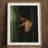 Paradise - Gay Indian Lovers Tryst Art Print / Canvas Wooden Framed Artwork Two Shirtless Men Natural Gay Indian Lovers, Lovers Tryst,