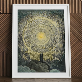 Paradiso Canto 31 - Gustave Dore Tirage d’art / Toile, 24x32’’ / 61x81cm / Cadre blanc / Passe-partout, Posters Prints & Visual Artwork, Toby Leon