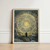 Paradiso Canto 31 - Gustave Dore Art Print / Canvas Framed Celestial Vortex Radiant Yellow Light, Concentric Radiance Prints