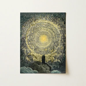 Paradiso Canto 31 - Gustave Dore Art Print / Canvas Dark-framed Vortex Angels Demons Central Golden, Concentric Radiance Prints