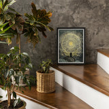 Paradiso Canto 31 - Gustave Dore Art Print / Canvas Framed Artwork Radiant Celestial Tunnel Two Figures Landscape, Concentric Radiance