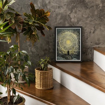Paradiso Canto 31 - Gustave Dore Art Print / Canvas Framed Artwork Radiant Celestial Tunnel Two Figures Landscape, Concentric Radiance