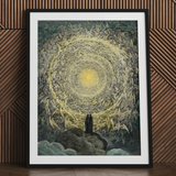 Paradiso Canto 31 - Gustave Dore Art Print / Canvas Framed Artwork Vortex Figures Central Light Two Dark, Concentric Radiance Prints