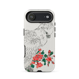Parrot and Pyrus - Numata Kashu Phone Case Iphone 17 Air / Matte White Parrot Phone Case Floral Design Black Accents Numata Kashu,