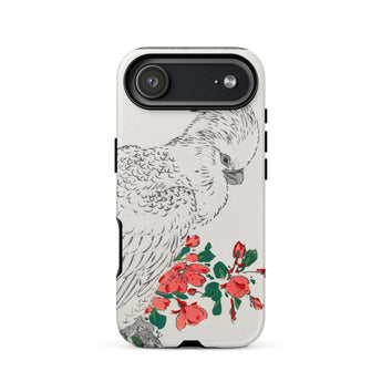 Parrot and Pyrus - Numata Kashu Phone Case Iphone 17 Air / Matte White Parrot Phone Case Floral Design Black Accents Numata Kashu,