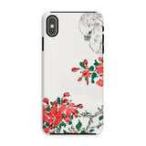 Parrot and Pyrus - Numata Kashu Phone Case Iphone Xs Max / Matte Iphone Case Floral Bird Design Numata Kashu, Feathered Funk Meets Finesse,