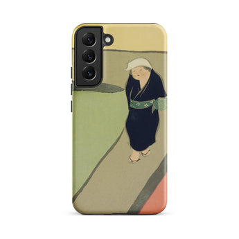 Path Through the Fields - Kamisaka Sekka Samsung Case, Galaxy S22 Plus / Matte, Phone Case Artistic Rendition Person Traditional Attire Path