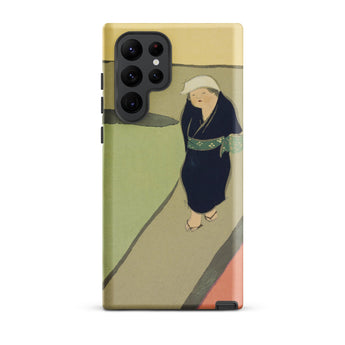 Path Through the Fields - Kamisaka Sekka Samsung Case, Galaxy S22 Ultra / Matte, Smartphone Case Stylized Illustration Person Traditional