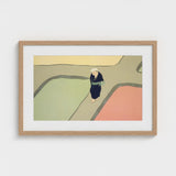 Path Through the Fields - Kamisaka Sekka Art Print / Canvas Minimalist Wooden-framed Stylized Illustration Figure Dark Sekka’s, Visual