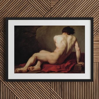Patroclus - Jacques-louis David stampa d'arte del mito greco / Canvas, 30x20’’ / 76x51cm / Cornice nera / Matboard, Poster, stampe e arte visiva,