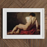 Patroclus - Jacques-louis David stampa d'arte del mito greco / Canvas, 30x20’’ / 76x51cm / Cornice bianca / Matboard, Poster, stampe e arte visiva,