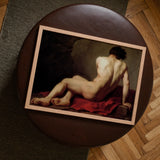 Patroclus - Jacques-louis David Greek Myth Art Print / Canvas Framed Classical Painting Nude Male Figure Red Fabric, Ridge Engraved Prints