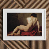 Patroclus - Jacques-louis David Greek Myth Art Print / Canvas White Framed Classical Male Nude Red, Ridge Engraved Prints