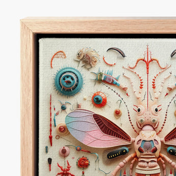 Detailed Three-dimensional Artwork Central Pink Beige Insect Translucent Peachy Queen Redefines Xenobiological, Alien Species Taxonomy, Art