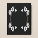 Pearly Whites - Koh Chang Peace Lilies Art Print / Canvas Black-framed Artwork Symmetrical Monochrome White Calla Lilies Arranged Koh Chang