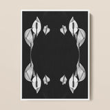 Pearly Whites - Koh Chang Peace Lilies Art Print / Canvas Black-and-white Framed Artwork Symmetrical Arrangements Peace Lily Flowers Koh