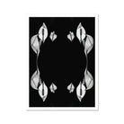 Pearly Whites - Koh Chang Rorschach Lilies Art Print, Peace Lily Flowers Arranged Symmetrical Mirrored Pattern